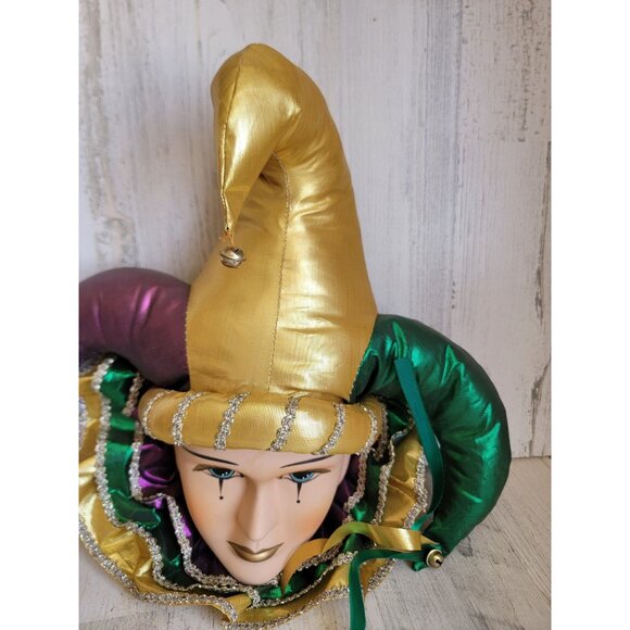 Ceramic hanging jester face clown home decor figure vintage - Picture 5 of 9